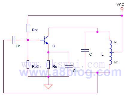 电感三点式振荡电路图